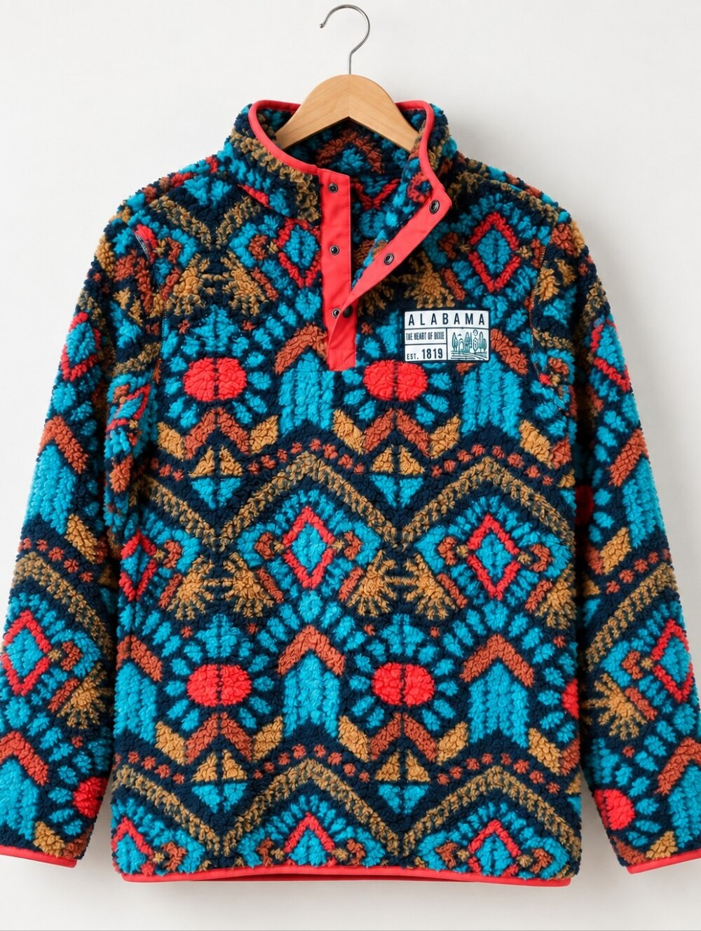 State of Mine Alabama Heart of Dixie Sherpa Geometric Pullover